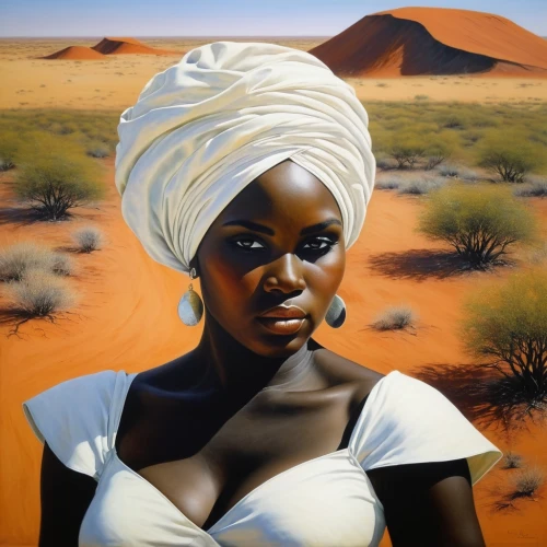 african woman,african american woman,namib,namib rand,oil painting on canvas,black woman,beautiful african american women,oil on canvas,tassili n'ajjer,african art,afro american,nigeria woman,namib desert,afro-american,oil painting,desert flower,afro american girls,girl on the dune,african culture,black women,Illustration,Paper based,Paper Based 15