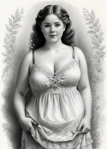 victorian lady,vintage female portrait,vintage woman,hipparchia,emile vernon,plus-size model,vintage angel,vintage girl,pregnant woman icon,the girl in nightie,crinoline,young woman,a charming woman,july 1888,vintage women,young lady,plus-size,19th century,debutante,la violetta,Illustration,Black and White,Black and White 30