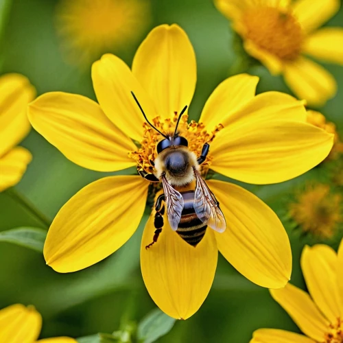 bee,hover fly,western honey bee,hoverfly,syrphid fly,pollinator,apis mellifera,colletes,rudbeckia nitida,hornet hover fly,rudbeckia,bee pollen,wild bee,wedge-spot hover fly,drone bee,pollinating,giant bumblebee hover fly,honey bee,pollination,honeybee,Photography,General,Realistic