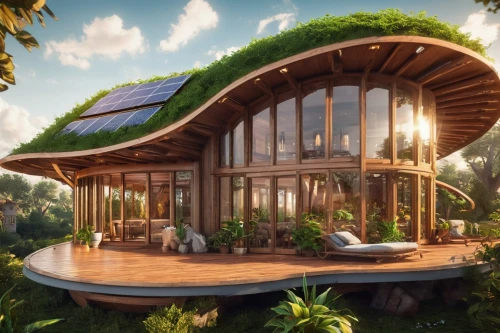 eco-construction,eco hotel,tree house hotel,tree house,floating islands,tropical house,cubic house,floating island,greenhouse effect,treehouse,floating huts,greenhouse,grass roof,greenhouse cover,roof landscape,cube stilt houses,futuristic architecture,beautiful home,house in the forest,permaculture,Conceptual Art,Fantasy,Fantasy 27