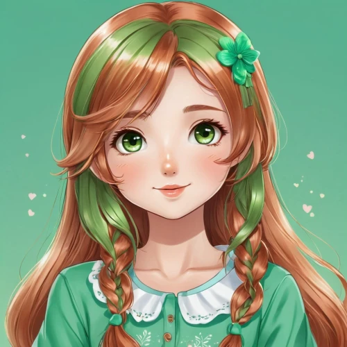 lily of the field,emerald,princess anna,nami,mint blossom,lily of the valley,medium clover,lilly of the valley,clovers,mikuru asahina,green and white,lucky clover,clover blossom,clover,clover flower,elf,incarnate clover,clover meadow,bitter clover,forest clover,Illustration,Japanese style,Japanese Style 01