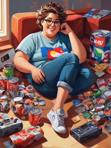 girl with cereal bowl,diet icon,tumblr icon,world digital painting,artist portrait,woman eating apple,society finch,girl at the computer,food icons,canned food,junk food,consumer,snes,clutter,digital painting,flat lay,blogger icon,oil on canvas,self portrait,girl with bread-and-butter,Art,Artistic Painting,Artistic Painting 45