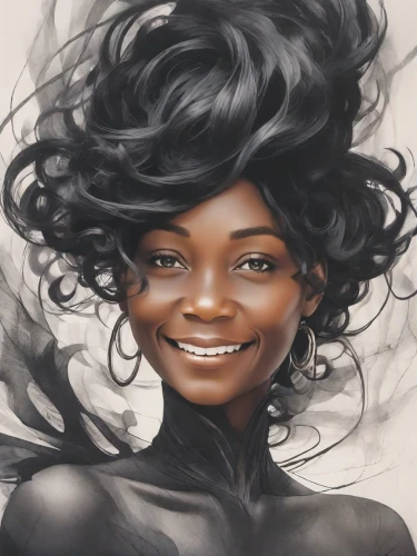 black woman,maria bayo,fantasy portrait,bjork,ebony,black skin,digital painting,african american woman,african woman,nigeria woman,afro american,woman portrait,afro-american,caricaturist,afro american girls,cynthia (subgenus),world digital painting,girl portrait,chaka,black women