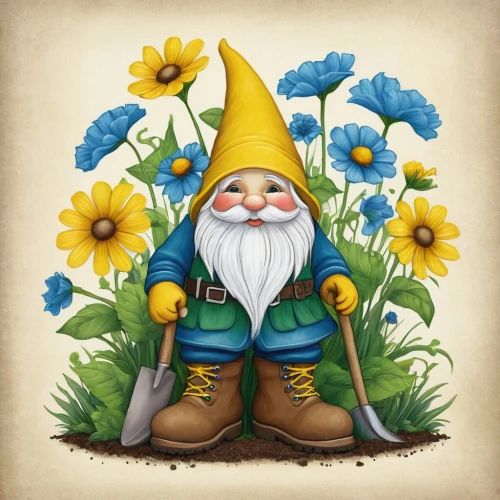 scandia gnome,garden gnome,gnome,gnomes,valentine gnome,dwarf sundheim,scandia gnomes,dwarf,gnome ice skating,gnomes at table,gnome skiing,gnome and roulette table,bard,gardener,fairytale characters,flower illustrative,geppetto,fairy tale character,flower illustration,daffodils,Illustration,Abstract Fantasy,Abstract Fantasy 02