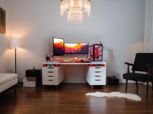 computer desk,fractal design,wooden desk,computer workstation,desk,desktop computer,salt lamp,modern decor,modern room,lures and buy new desktop,computer room,creative office,secretary desk,shared apartment,setup,the living room of a photographer,massage table,writing desk,apple desk,pc