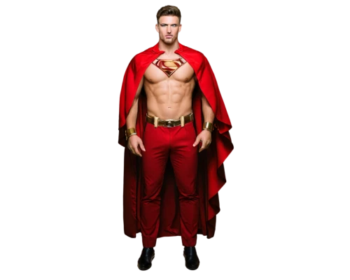 red super hero,red cape,halloween costume,celebration cape,super man,man in red dress,super hero,red tunic,caped,costume,superhero,male model,flasher,halloween costumes,png transparent,matador,costume design,male ballet dancer,the roman centurion,superman,Conceptual Art,Oil color,Oil Color 14