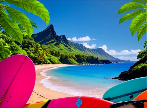 hawaii,dream beach,beautiful beaches,beautiful beach,tropical beach,caribbean beach,surf kayaking,surfboards,napali coast,tropical floral background,kite boarder wallpaper,napali,paradise beach,beach scenery,moorea,kauai,aloha,summer background,beach landscape,caribbean,Conceptual Art,Sci-Fi,Sci-Fi 21