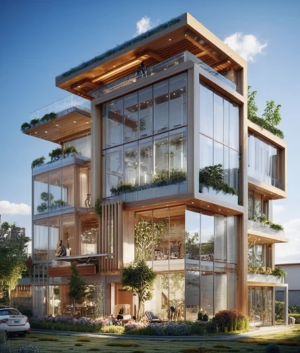 eco-construction,cubic house,modern architecture,residential tower,smart house,modern house,mixed-use,condominium,apartment building,sky apartment,3d rendering,hoboken condos for sale,frame house,timber house,new housing development,smart home,modern building,glass facade,cube stilt houses,residential building,Photography,General,Realistic