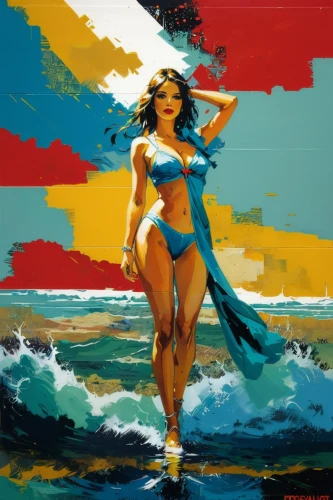 wonderwoman,the sea maid,beach background,wonder woman,world digital painting,siren,hula,cool pop art,mermaid vectors,moana,mermaid background,fantasy woman,blue hawaii,digital painting,swimmer,pop art colors,beach towel,pop art woman,art painting,surfer,Conceptual Art,Oil color,Oil Color 07