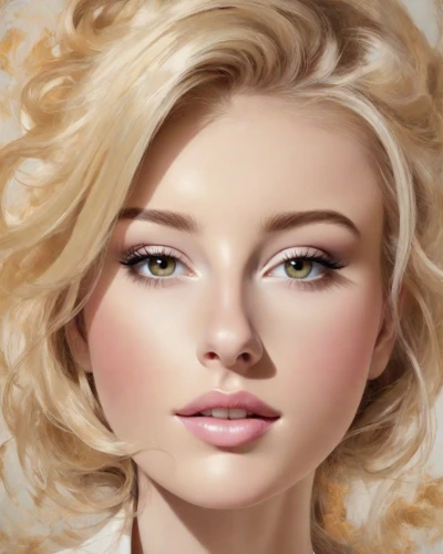 realdoll,blonde woman,doll's facial features,world digital painting,digital painting,natural cosmetic,cosmetic brush,woman face,airbrushed,portrait background,girl portrait,fashion vector,blond girl,woman's face,fantasy portrait,blonde girl,women's cosmetics,beauty face skin,fashion illustration,romantic portrait