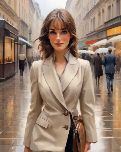 woman walking,audrey hepburn,woman in menswear,businesswoman,business woman,oil painting on canvas,joan collins-hollywood,oil painting,audrey hepburn-hollywood,shopping icon,iranian,audrey,spy visual,librarian,girl in a historic way,pretty woman,a charming woman,women fashion,spy,city ​​portrait,Digital Art,Classicism