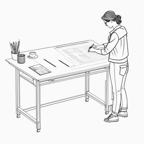 frame drawing,folding table,table artist,writing or drawing device,male poses for drawing,coloring page,drawing course,turn-table,coloring pages,sheet drawing,writing desk,wooden desk,line drawing,hand-drawn illustration,illustrator,set table,standing desk,drawing pad,wooden table,table shuffleboard,Illustration,Black and White,Black and White 04