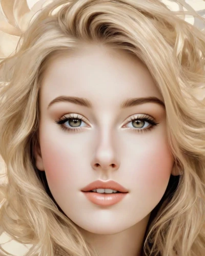 beauty face skin,realdoll,artificial hair integrations,blonde woman,women's cosmetics,natural cosmetic,airbrushed,doll's facial features,blond girl,fashion vector,woman face,cosmetic brush,natural cosmetics,blonde girl,woman's face,portrait background,women's eyes,female beauty,vintage makeup,retouching