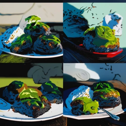 edible parrots,colored icing,food coloring,neon cakes,volcanos,frog cake,food collage,cake smash,floating islands,sushi roll images,painted eggs,three-lobed slime,glow in the dark paint,neon ice cream,green icecream skull,floating island,spinach dumplings,shield volcano,quark tart,cake balls,Illustration,Vector,Vector 11