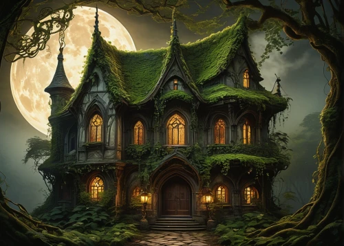 witch's house,witch house,house in the forest,the haunted house,haunted house,tree house,fairy house,victorian house,gothic style,haunted castle,fairy tale castle,ghost castle,gothic architecture,ancient house,halloween background,treehouse,creepy house,crooked house,devilwood,haunted forest,Illustration,Japanese style,Japanese Style 20