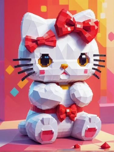 doll cat,pixaba,low-poly,low poly,cat kawaii,lucky cat,marshmallow art,nyan,toy block,cat vector,3d teddy,marshmallow,calico cat,soft robot,3d model,cute cat,3d figure,paper and ribbon,cartoon cat,toy blocks,Illustration,Abstract Fantasy,Abstract Fantasy 07