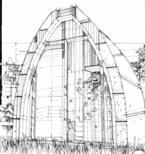 leek greenhouse,greenhouse,outdoor structure,greenhouse cover,frame house,nonbuilding structure,frame drawing,gasometer,charcoal kiln,technical drawing,structural glass,archidaily,architect plan,eco-construction,garden elevation,aviary,semi circle arch,garden buildings,building structure,cooling tower,Design Sketch,Design Sketch,None