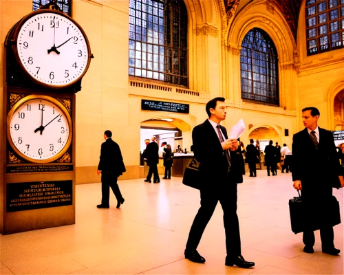 grand central terminal,grand central station,station clock,south station,orsay,stock exchange broker,union station,time display,central station,time pointing,wall street,pocket watches,pocket watch,the train station,clocks,white-collar worker,station hall,clock face,nyse,clock,Art,Artistic Painting,Artistic Painting 01