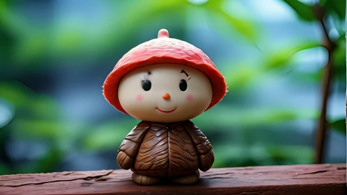 kokeshi doll,gnome,garden gnome,jizo,wooden figure,wooden doll,scandia gnome,kewpie doll,mushroom hat,valentine gnome,kokeshi,wooden toy,handmade doll,background bokeh,lingzhi mushroom,smurf figure,small mushroom,pinocchio,chestnut mushroom,cute cartoon character