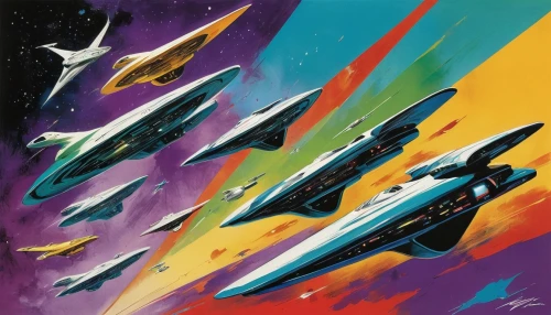 space ships,spaceships,starship,spaceplane,space art,trek,space tourism,star trek,space voyage,missiles,asteroids,space craft,federation,supersonic transport,delta-wing,space travel,voyager,lost in space,vulcan,vulcania,Illustration,Retro,Retro 12