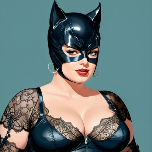 catwoman,bat,black cat,super heroine,tura satana,latex clothing,batman,fantasy woman,jane russell-female,bodypainting,latex,latex gloves,halloween black cat,bodypaint,valentine pin up,feline look,pin-up model,bats,body painting,megabat,Illustration,Japanese style,Japanese Style 07