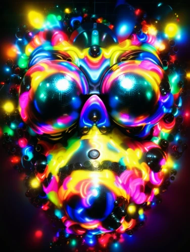 masquerade,light mask,prism ball,disco,prismatic,colorful foil background,psychedelic art,psychedelic,kaleidoscope website,disco ball,sugar skull,rave,neon body painting,color glasses,golden mask,colorful light,multicolor faces,colored lights,acid,edit icon,Illustration,Realistic Fantasy,Realistic Fantasy 38