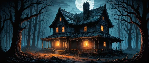 witch's house,witch house,the haunted house,haunted house,house in the forest,lonely house,creepy house,house silhouette,houses clipart,halloween poster,haunted castle,little house,halloween and horror,ancient house,wooden house,halloween background,halloween illustration,ghost castle,halloween scene,haunted forest,Illustration,Realistic Fantasy,Realistic Fantasy 25