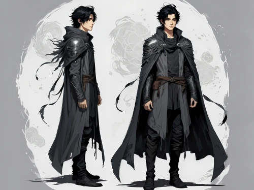 imperial coat,black raven,black crow,black coat,shinigami,corvin,male character,crow,costume design,cloak,black dragon,concept art,vax figure,grim reaper,hamelin,long coat,gothic fashion,daemon,grimm reaper,corvidae