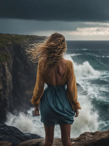 the wind from the sea,stormy sea,stormy,sea storm,storm,little girl in wind,windy,monsoon,girl walking away,winds,weather-beaten,nature's wrath,atlantic,wind wave,wind,bracing,rainstorm,mother nature,siren,passion photography,Photography,General,Cinematic