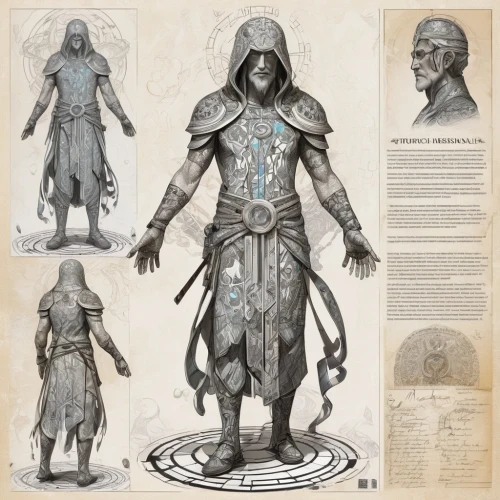 concept art,massively multiplayer online role-playing game,alaunt,templar,aesulapian staff,the wanderer,paysandisia archon,knight armor,vax figure,male character,arcanum,figure of justice,heroic fantasy,prejmer,iron mask hero,dark elf,costume design,archimandrite,game figure,assassin,Unique,Design,Character Design