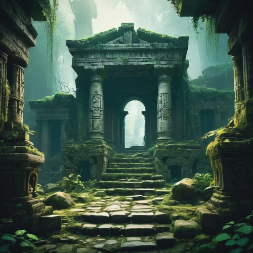 ancient city,mausoleum ruins,ruins,ancient,artemis temple,hall of the fallen,ancient buildings,the ancient world,the mystical path,necropolis,the ruins of the,ancient house,pillars,angkor,ruin,poseidons temple,pilgrimage,world digital painting,tombs,the path,Conceptual Art,Daily,Daily 21