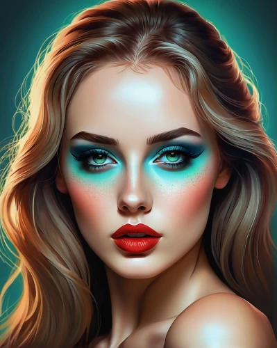 world digital painting,eyes makeup,digital painting,neon makeup,fantasy portrait,portrait background,beauty face skin,women's eyes,cosmetic brush,woman face,fantasy art,digital art,women's cosmetics,fashion vector,photo painting,mermaid vectors,airbrushed,cosmetic,eye shadow,hand digital painting,Illustration,Realistic Fantasy,Realistic Fantasy 15