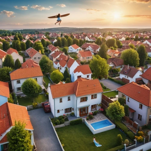 suburban,roof landscape,the pictures of the drone,aerial landscape,home ownership,house roofs,aaa,flying drone,fliederblueten,mortgage bond,homeownership,house sales,house insurance,drone view,above the city,aerial view umbrella,drone image,aerial photography,münsterland,real-estate,Photography,General,Realistic