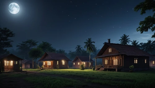 small cabin,wooden houses,summer cottage,night scene,log cabin,house in the forest,log home,the cabin in the mountains,wooden house,home landscape,little house,cottage,moonlit night,cabin,the night of kupala,small house,country cottage,wooden hut,3d rendering,night image,Photography,General,Realistic
