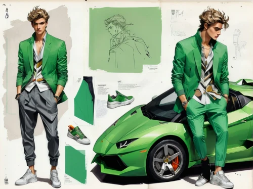 green jacket,riddler,saint patrick,golf green,fashion vector,suit of spades,trend color,st patrick's day icons,st patricks day,green sail black,green,leprechaun,saint patrick's day,green snake,pine green,leprechaun shoes,fashion illustration,green and white,male poses for drawing,fir green,Unique,Design,Character Design
