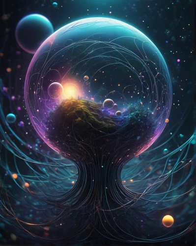 astral traveler,apophysis,inner space,consciousness,universe,astral,cosmic flower,the universe,spheres,orb,dimensional,cosmic,wormhole,transcendence,cosmic eye,mind-body,connectedness,transcendental,gaia,fractal environment,Illustration,Realistic Fantasy,Realistic Fantasy 17