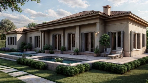 roman villa,3d rendering,luxury home,pool house,garden elevation,persian architecture,luxury property,bendemeer estates,mansion,house with caryatids,villa,private house,holiday villa,luxury home interior,luxury real estate,large home,beautiful home,greek temple,roman temple,render