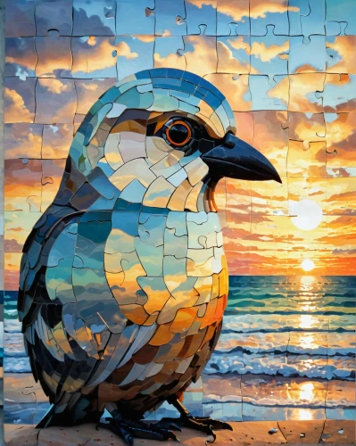 mosaic glass,glass painting,bird painting,coastal bird,birds blue cut glass,sea swallow,glass tiles,sea bird,magpie,ceramic tile,mosaics,birds of the sea,mosaic,seabird,stained glass pattern,sea birds,magpie lark,bird pattern,sea-gull,mosaic tea light,Conceptual Art,Oil color,Oil Color 16