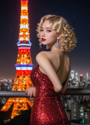 universal exhibition of paris,valentine day's pin up,eiffel,japan's three great night views,paris,man in red dress,paris clip art,girl in red dress,french digital background,lady in red,photo session at night,tokyo ¡¡,valentine pin up,french valentine,pin-up model,burlesque,japanese idol,femme fatale,pin up christmas girl,eiffel tower,Illustration,Abstract Fantasy,Abstract Fantasy 04