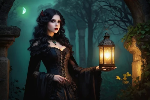 gothic woman,gothic portrait,gothic dress,gothic fashion,sorceress,gothic style,dark gothic mood,gothic,vampire woman,fantasy picture,celebration of witches,vampire lady,light of night,the enchantress,black candle,goth woman,queen of the night,lady of the night,witch house,candlemaker,Illustration,Realistic Fantasy,Realistic Fantasy 01