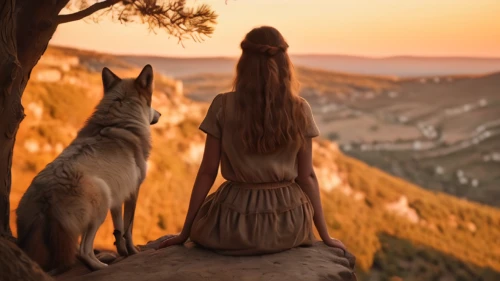 two wolves,native american indian dog,howling wolf,bohemian shepherd,wolf couple,wolves,girl with dog,shamanic,howl,shamanism,lionesses,guards of the canyon,malinois and border collie,malinois,she feeds the lion,pocahontas,red wolf,warrior woman,fantasy picture,wolf,Photography,General,Cinematic