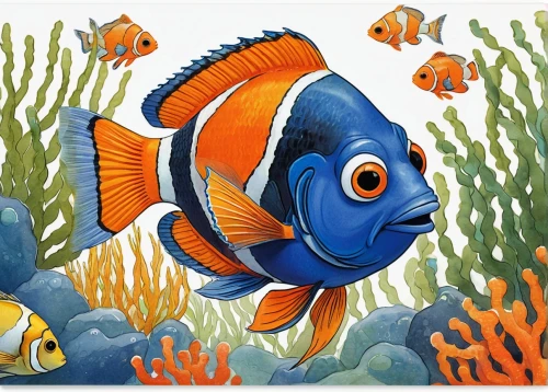 discus fish,nemo,aquarium inhabitants,fish collage,blue stripe fish,ornamental fish,coral reef fish,school of fish,blue fish,fish in water,amphiprion,aquarium decor,marine fish,blue angel fish,anemone fish,aquarium fish,napoleon fish,two fish,underwater fish,fishes,Illustration,Realistic Fantasy,Realistic Fantasy 31