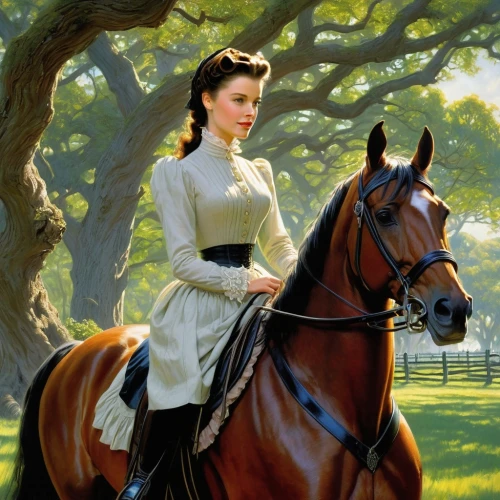 horseback,equestrian,horseback riding,southern belle,endurance riding,maureen o'hara - female,horsemanship,equestrianism,riding lessons,horse herder,horse riding,gone with the wind,black horse,warm-blooded mare,dressage,horse riders,a white horse,english riding,equitation,white horse,Illustration,Realistic Fantasy,Realistic Fantasy 03