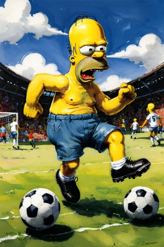 homer simpsons,homer,flanders,footbal,footballer,david bates,children's soccer,bart,simson,football,playing football,european football championship,football fans,soccer,football player,soccer kick,soccer player,world cup,soccer-specific stadium,futebol de salão,Illustration,Paper based,Paper Based 03