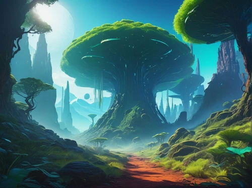 mushroom landscape,druid grove,mushroom island,fairy forest,elven forest,cartoon forest,fantasy landscape,the forest,the forests,forest landscape,cartoon video game background,forest,green forest,forest path,forest background,forests,forest glade,tree grove,holy forest,alien world,Conceptual Art,Graffiti Art,Graffiti Art 02