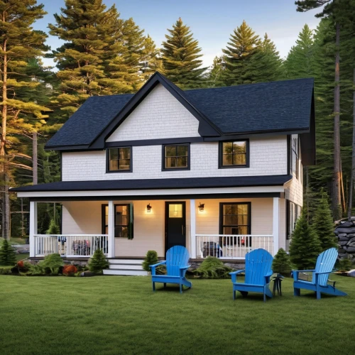 new england style house,summer cottage,inverted cottage,small cabin,cottage,log cabin,cottagecore,smart home,country cottage,house purchase,bungalow,garden elevation,3d rendering,floorplan home,log home,maine,prefabricated buildings,timber house,blue spruce,mid century house