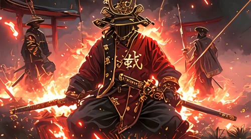 yi sun sin,samurai,shuanghuan noble,emperor,warlord,fire master,samurai fighter,wild emperor,xing yi quan,fire background,wuchang,pillar of fire,hwachae,swordsman,king sword,the ruler,death god,goki,high priest,iron mask hero