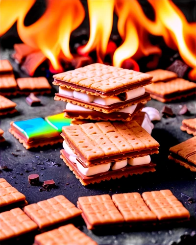 s'more,wafer cookies,chocolate wafers,wafers,panini,fire background,hardtack,grilled food,painted grilled,pastellfarben,bbq,chikki,vanillekipferl,wafer,speculoos,marshmallows,barbeque,graham cracker,biscuit crackers,grilled,Conceptual Art,Sci-Fi,Sci-Fi 24