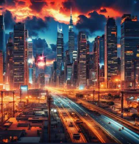 city in flames,cityscape,city scape,apocalyptic,destroyed city,fantasy city,city at night,metropolis,city skyline,futuristic landscape,evening city,city cities,dystopian,post-apocalyptic landscape,cities,skyline,city highway,black city,world digital painting,colorful city,Photography,General,Realistic