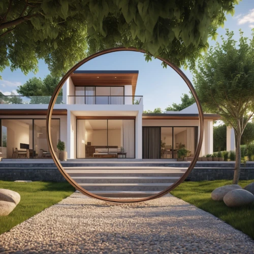 3d rendering,modern house,round house,modern architecture,render,circle design,frame house,smart home,semi circle arch,luxury home,dunes house,luxury property,landscape design sydney,circle shape frame,cubic house,mid century house,luxury real estate,smart house,contemporary,holiday villa,Photography,General,Realistic